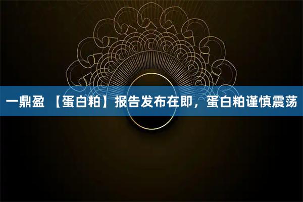 一鼎盈 【蛋白粕】报告发布在即，蛋白粕谨慎震荡